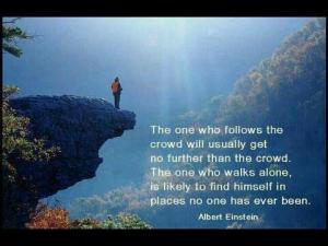the fone who follows the crowd einstein